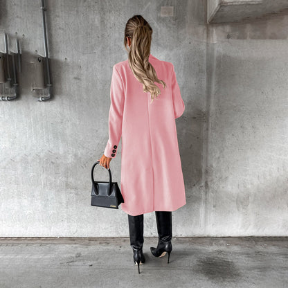 Women's Elegant Double-Breasted Winter Coat – Formal & Casual Chic Outerwear