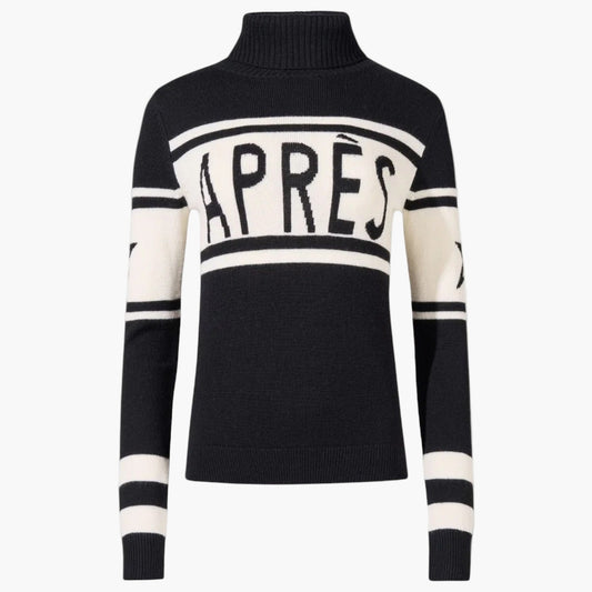 Women's Après-Ski Turtleneck Sweater – Luxury Merino Wool Winter Pullover, Après-Ski Lodge Style