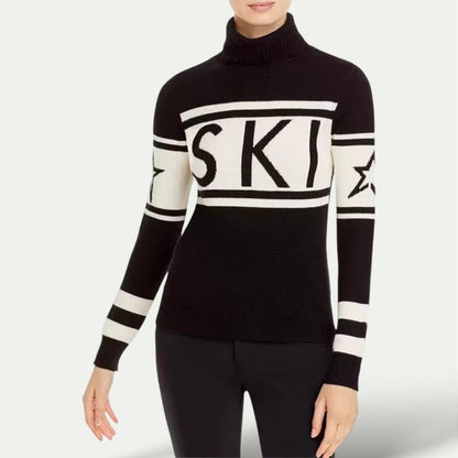 Women's Luxury Ski Turtleneck Sweater – Winter Performance & Après-Ski Style