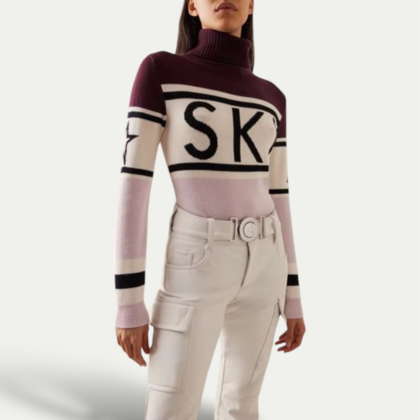 Women's Luxury Ski Turtleneck Sweater – Winter Performance & Après-Ski Style