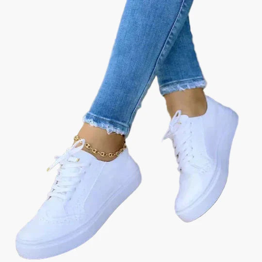 Women's Orthopedic Lace-Up Casual Sneakers for Everyday Comfort and Support