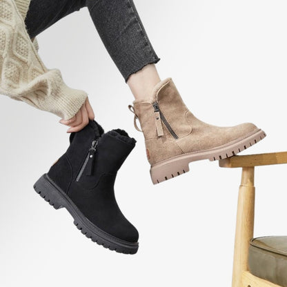 Women's Winter Waterproof Fur-Lined Casual Boots with Non-Slip Sole
