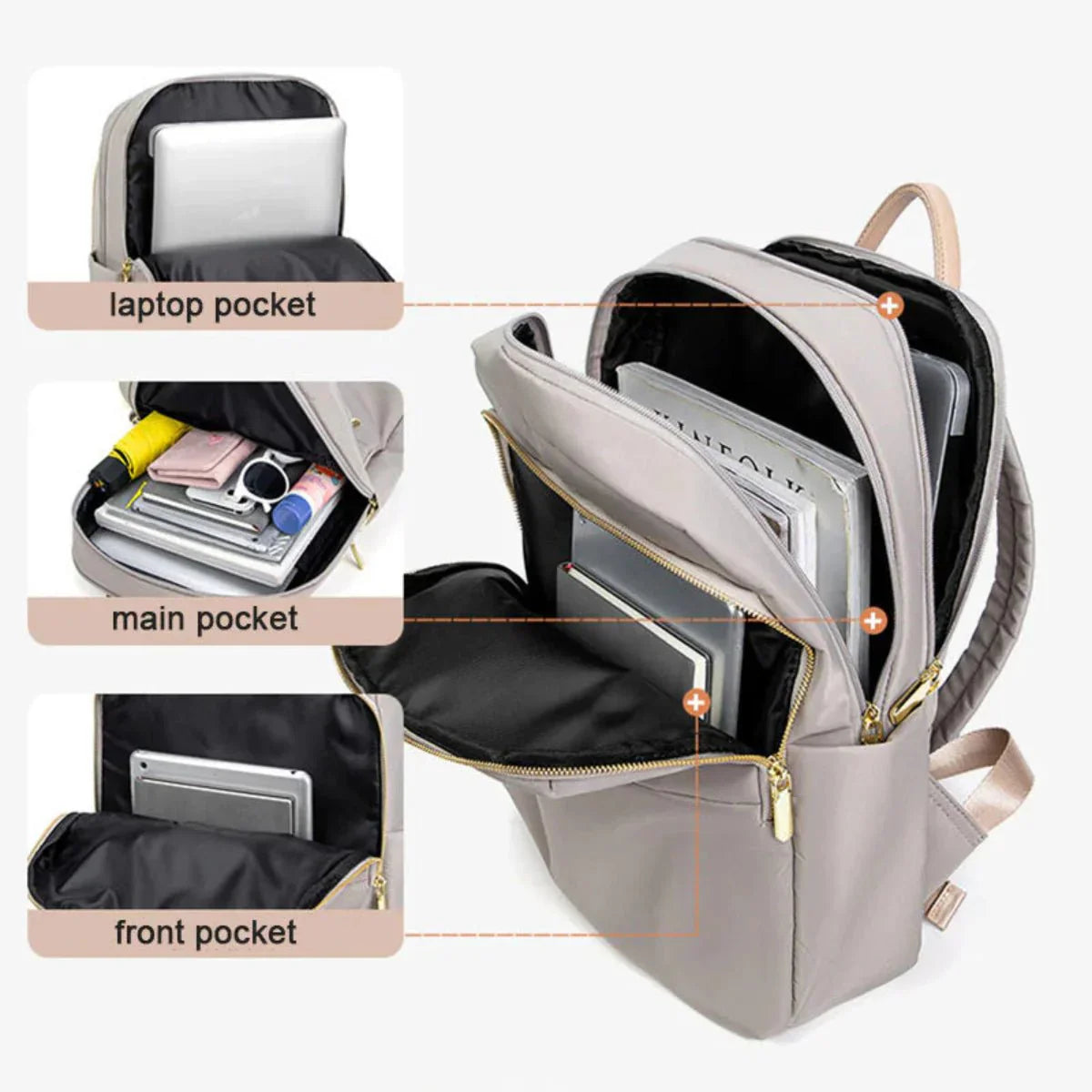 Women's Modern Business Casual Backpack for Work and Travel