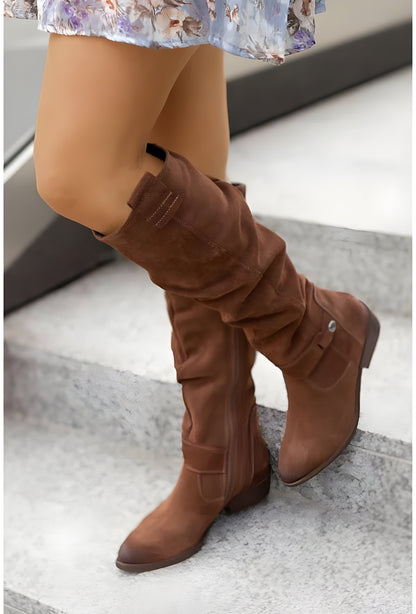 Women's Knee-High Casual Riding Boots for Everyday and Office Wear