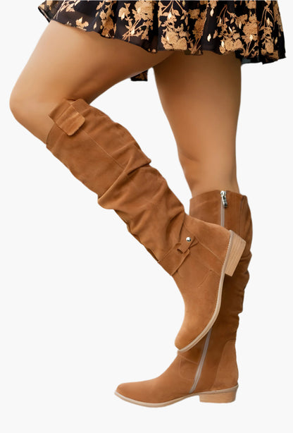 Women's Knee-High Casual Riding Boots for Everyday and Office Wear