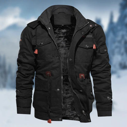 Men's Winter Outdoor Jacket - Stylish Warm Functional Parka for Cold Weather Adventures