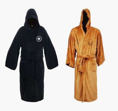 Men's Hooded Fleece Bathrobe Star Wars Inspired Cosplay Loungewear