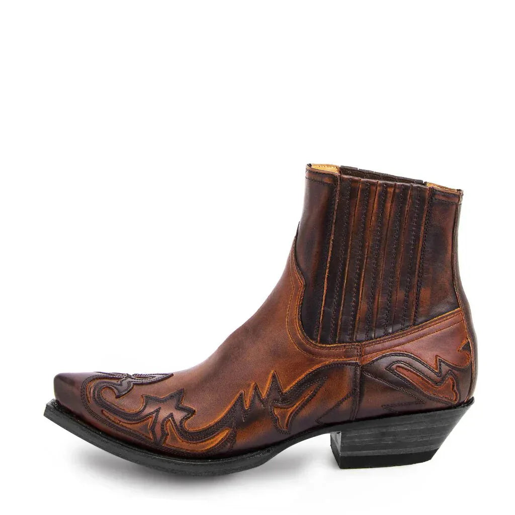 Men's and Women's Western Cowboy Ankle Boots – Classic Pointed Toe, Everyday Comfort, Unisex Style