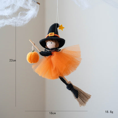 Halloween Witch Doll Hanging Decoration for Spooky Party Decor