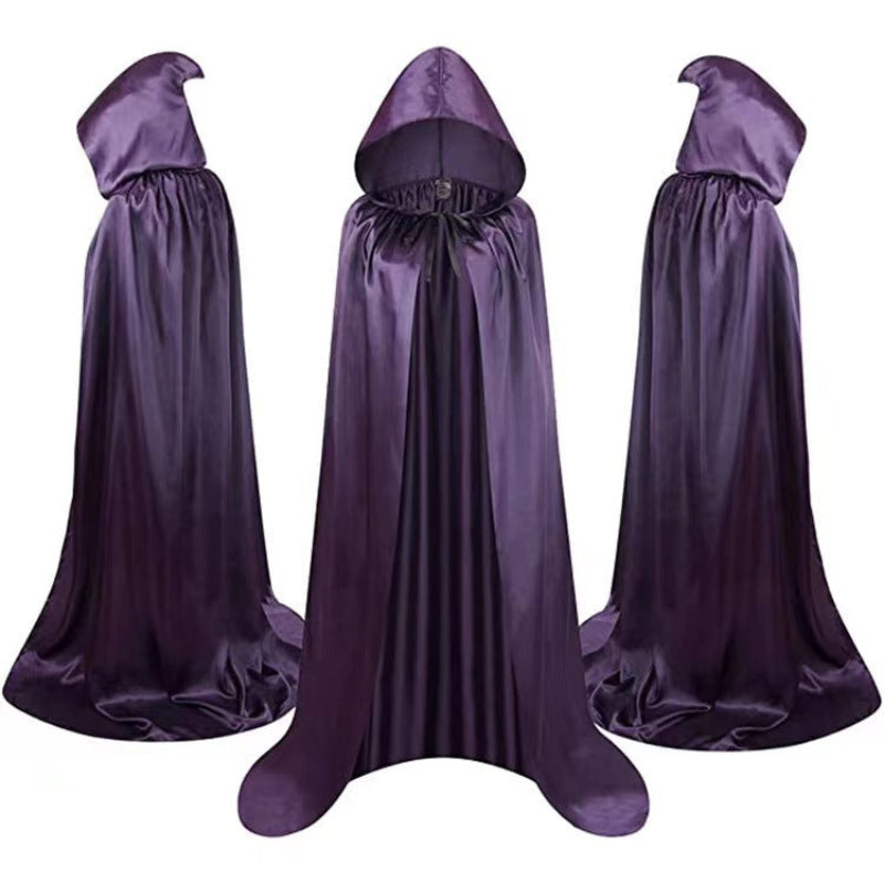 Halloween Unisex Vampire Reversible Hooded Cape Costume for Parties and Dress-Up