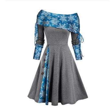 Zoe – Elegant One-Shoulder Swing Dress