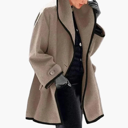 Women's Oversized Wool Blend Winter Coat – Elegant Casual Outerwear