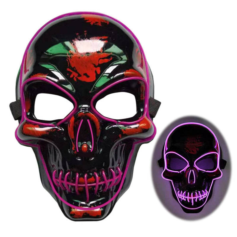 Halloween LED Skull Mask for Adults – Glowing Costume Party Accessory