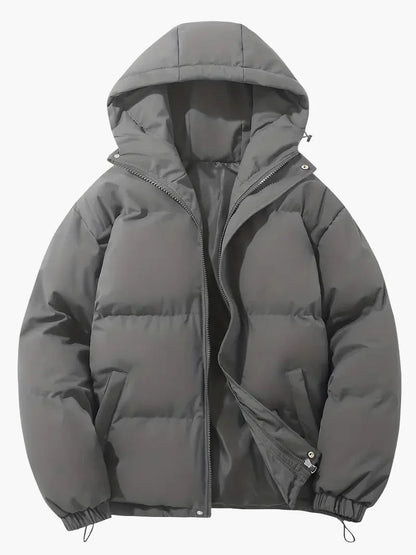 Men's Classic Winter Puffer Jacket Hooded Warm Outdoor Coat