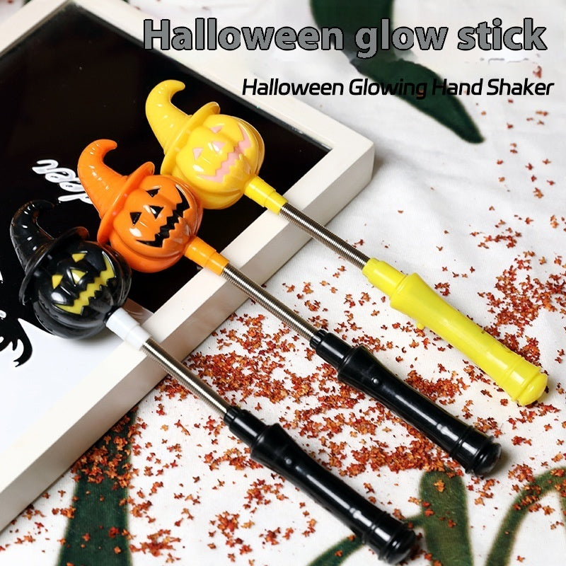 Halloween Luminous Hand Crank Shaker Wand for Kids and Parties