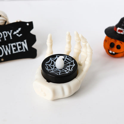 Halloween Skeleton Hand LED Candle Decoration for Spooky Parties and Haunted Houses