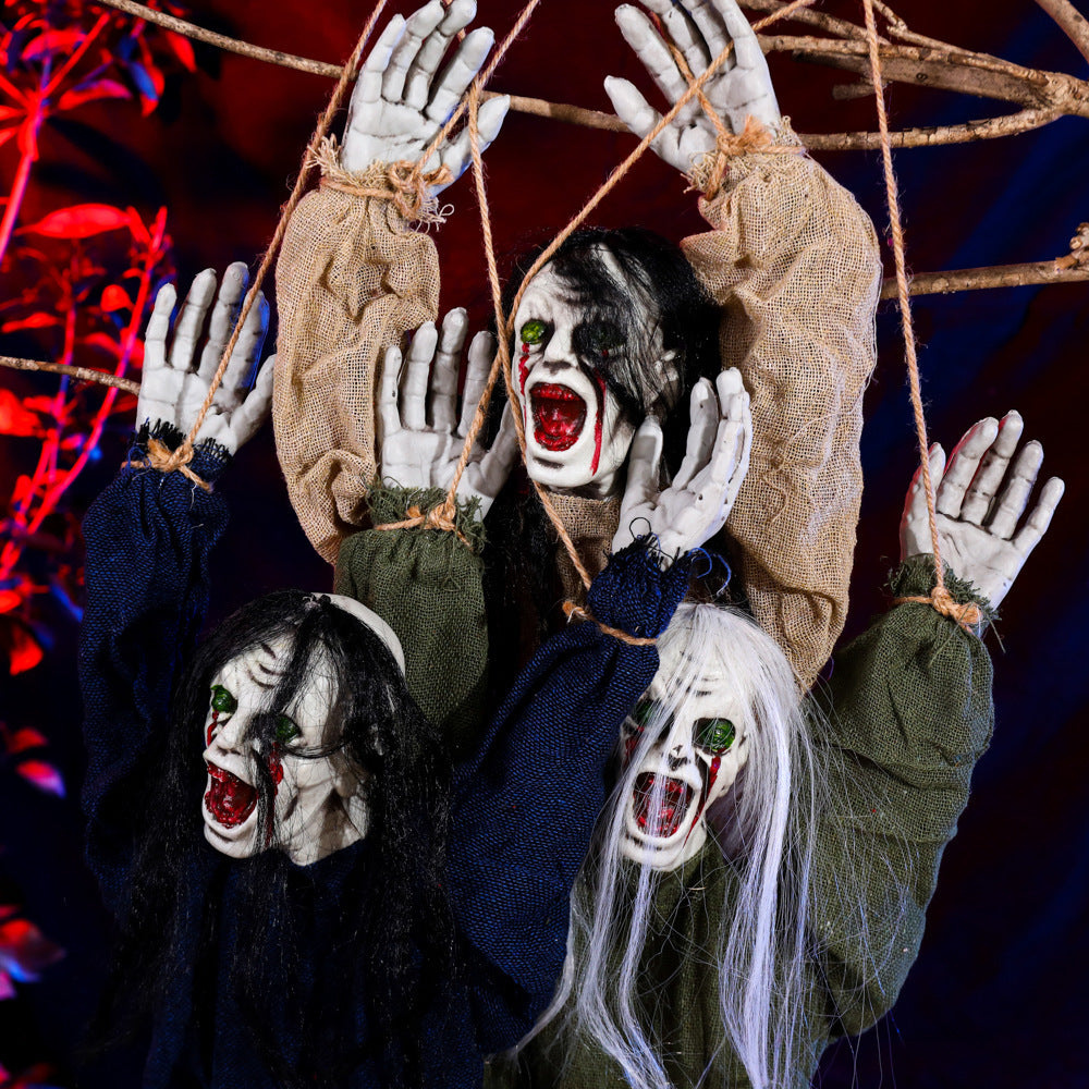 Halloween Hanging Ghost Ornaments Spooky Decoration Set
