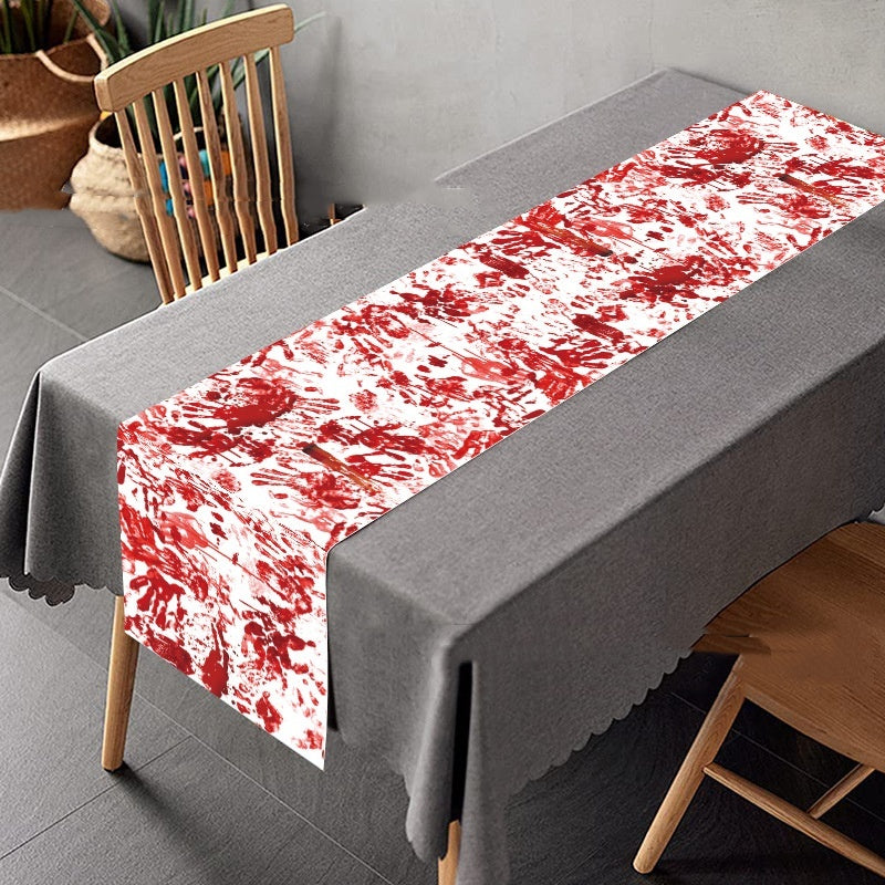 Halloween Bloody Table Runner for Spooky Party Decorations
