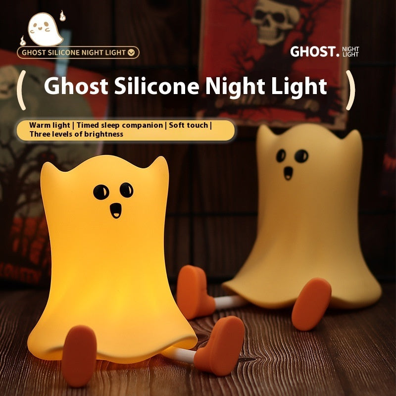 Halloween Ghost Cartoon LED Night Light for Kids – Spooky Bedside Decoration