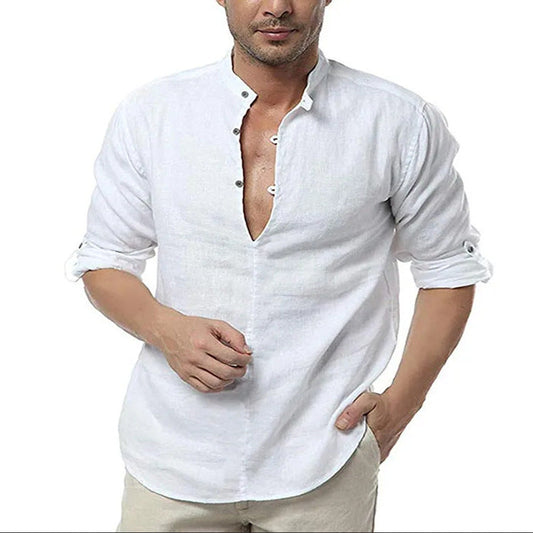 Charles – Men's Fashion Long Sleeve V Neck Casual Shirt
