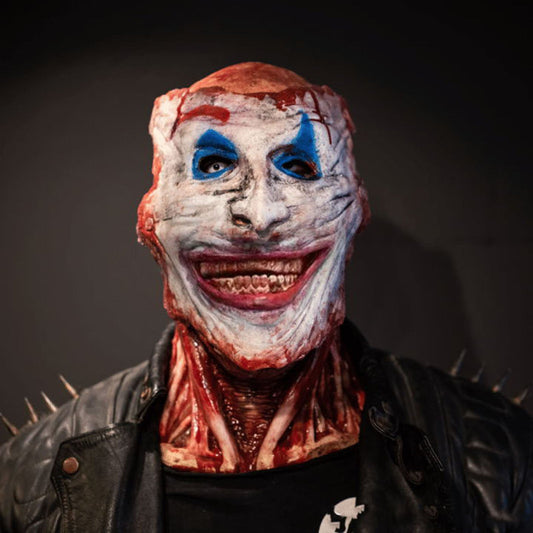 Halloween Scary Clown Latex Mask Headgear – DIY Horror Costume Accessory for Adults