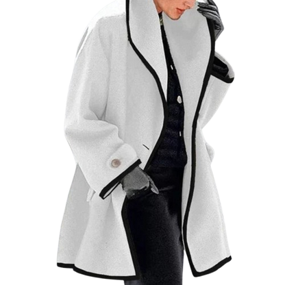 Women's Oversized Wool Blend Winter Coat – Elegant Casual Outerwear