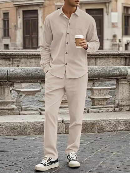 Kirk – Casual Sports Cardigan Trousers Set