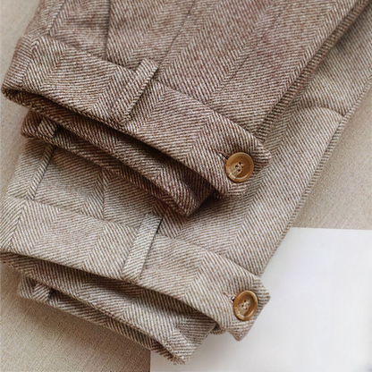 Women's Elegant Wool Trousers - Classic Fit, Business & Formal Style