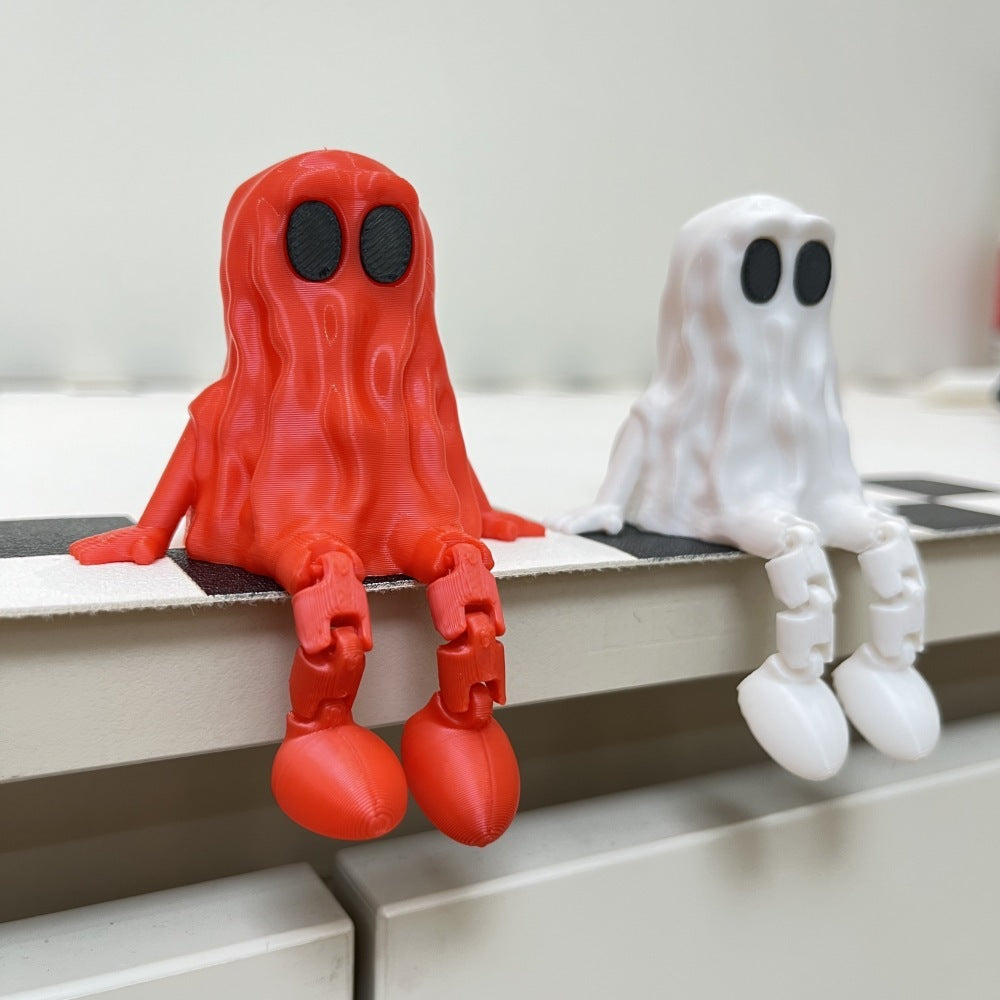 Halloween Ghost Figurine Decoration – Spooky 3D Printed Ornament for Parties & Home