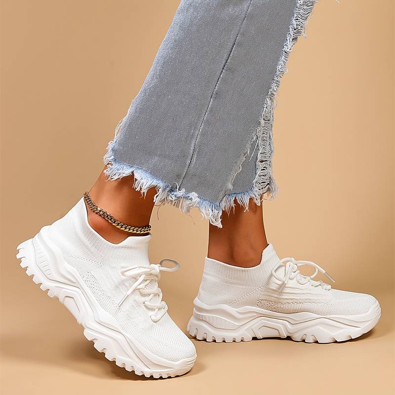 Women's Orthopedic Chunky Sole Sneakers for Comfort and Pain Relief
