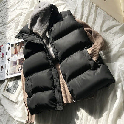 Women's Stylish Warm Outdoor Puffer Vest - Ideal for Spring and Fall