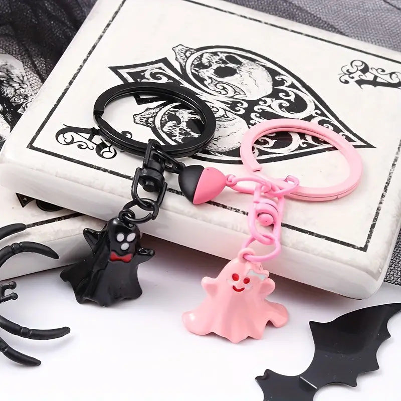 Halloween Ghost Couple Keychain Set – Cute Spooky Accessories for Halloween Parties and Gifts
