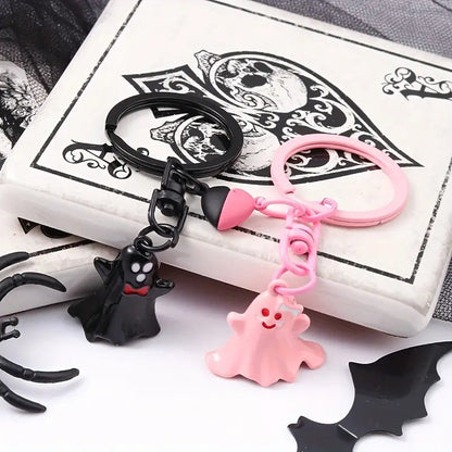 Halloween Ghost Couple Keychain Set – Cute Spooky Accessories for Halloween Parties and Gifts