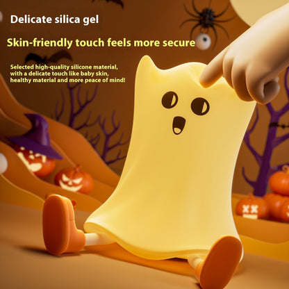 Halloween Ghost Cartoon LED Night Light for Kids – Spooky Bedside Decoration