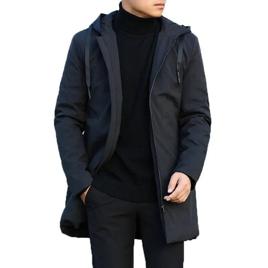 Men's Winter Hooded Parka Jacket – Sporty Windproof Waterproof Outerwear