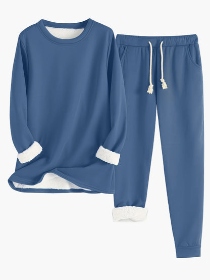 Women's Cozy Two-Piece Lounge Set – Relaxed Fit Pajama & Homewear Outfit