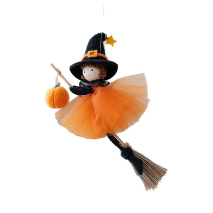 Halloween Witch Doll Hanging Decoration for Spooky Party Decor