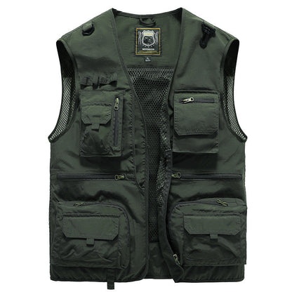 Men's Outdoor Utility Multi-Pocket Camping Vest – Lightweight Adventure Waistcoat
