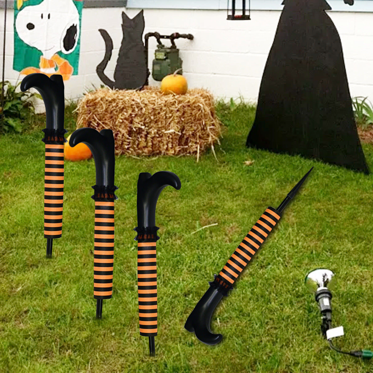 Halloween Witch Leg Yard Stakes Outdoor Decoration