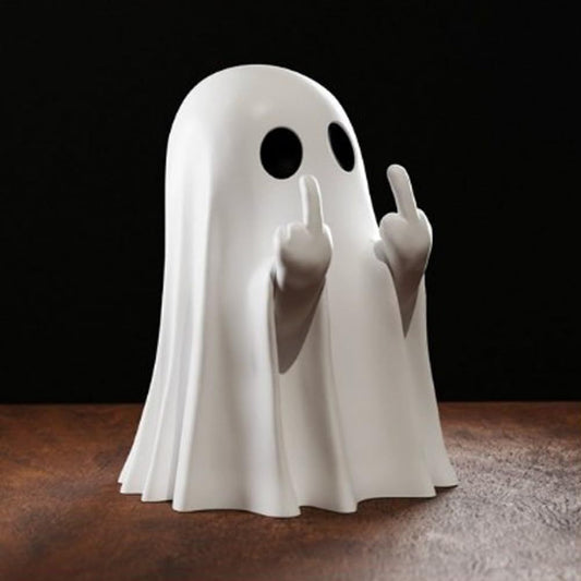 Halloween Ghost Resin Figurine - Funny Spooky Decoration for Parties & Home