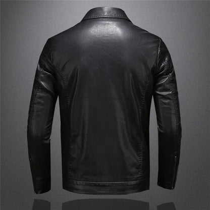 Men's Classic Faux Leather Jacket – Timeless Style for Casual and Formal Wear