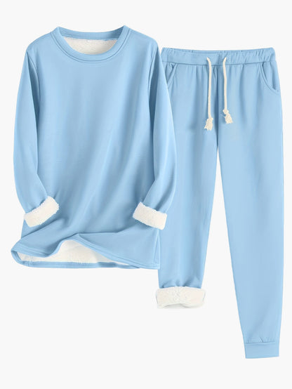 Women's Cozy Two-Piece Lounge Set – Relaxed Fit Pajama & Homewear Outfit