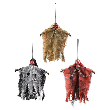 Halloween Hanging Ghost Chain Decorations with Light-Up Eyes – Spooky Party Prop for Indoor & Outdoor Decor
