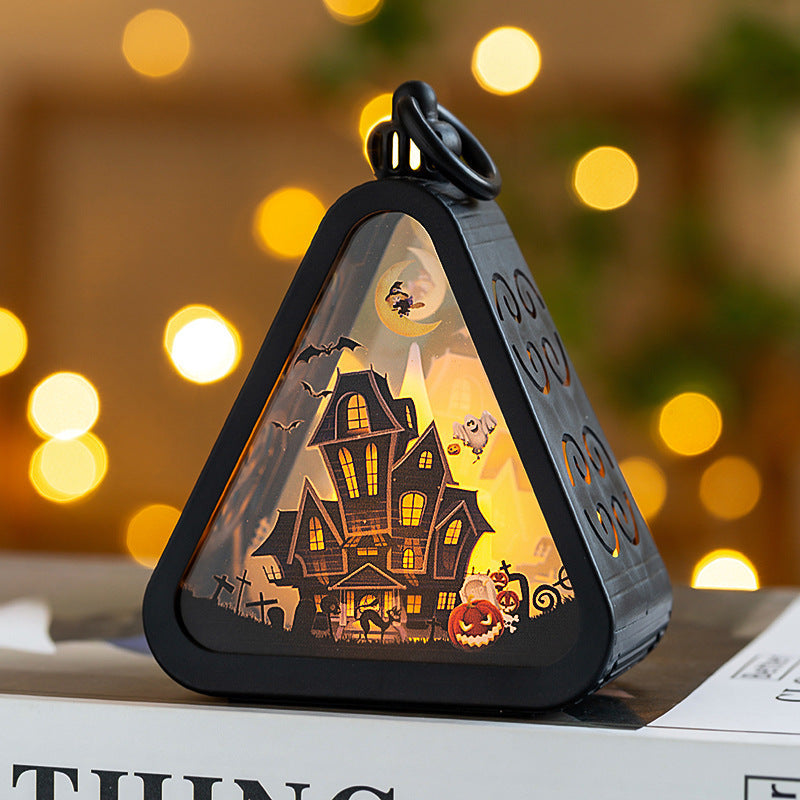 Halloween Tabletop LED Lanterns – Spooky Decorative Lights for Parties and Home Decor