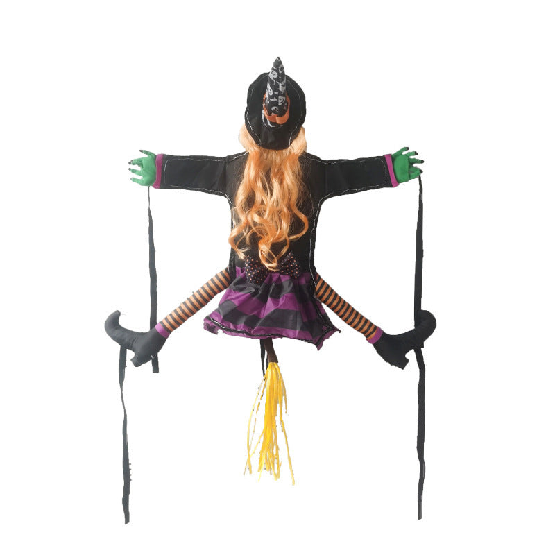 Halloween Light-Up Witch Tree Decoration – Outdoor Hanging Pendant for Spooky Yard Displays