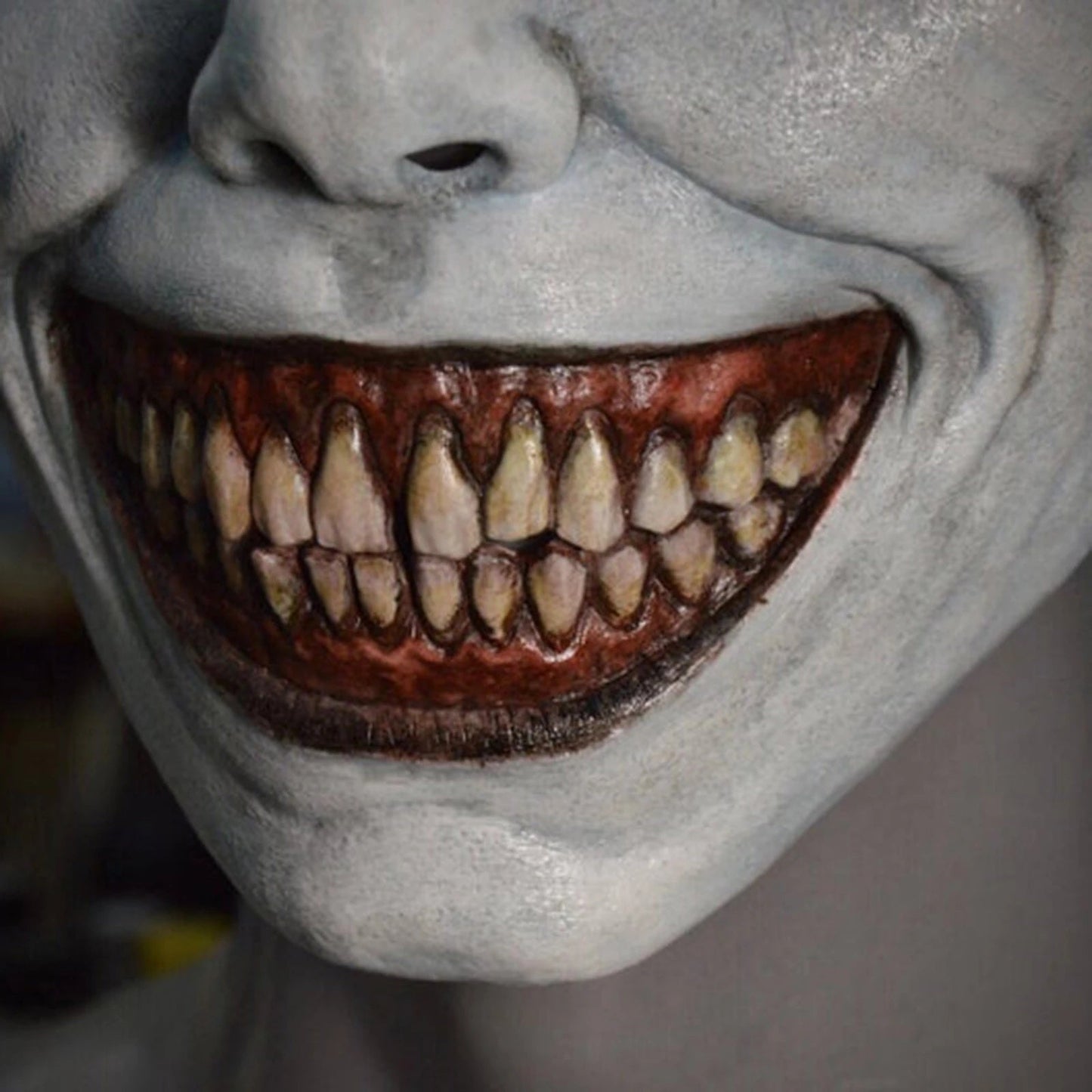 Halloween Creepy Demon Mask for Adults - Scary Latex Costume Accessory