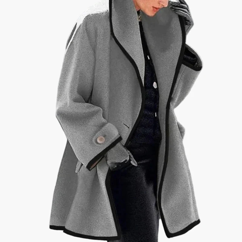 Women's Oversized Wool Blend Winter Coat – Elegant Casual Outerwear