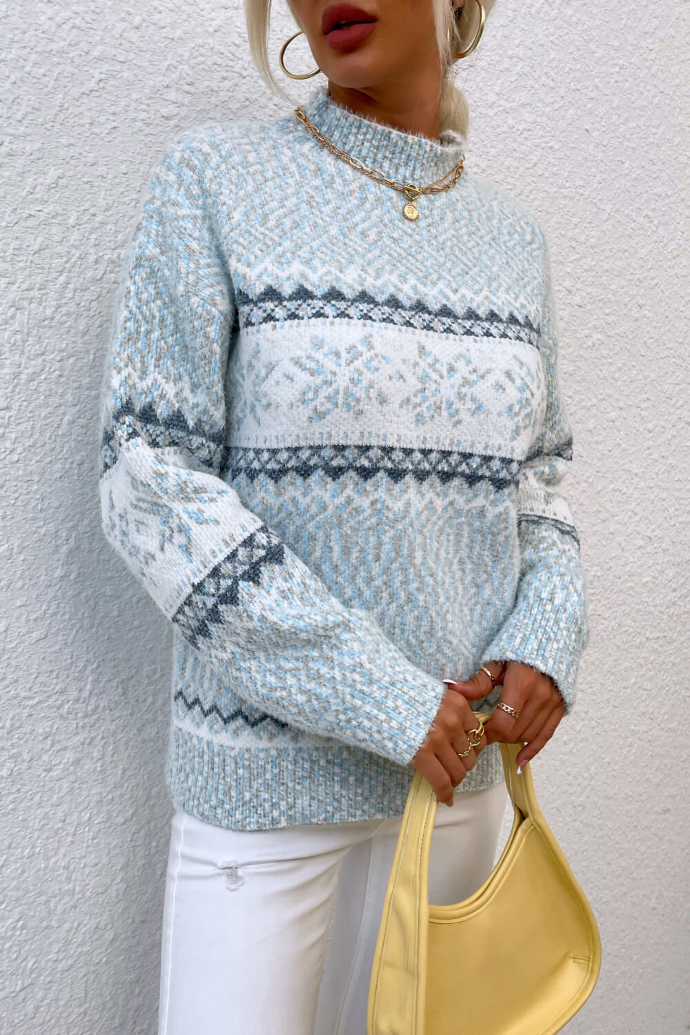 Women's Cozy Nordic Knit Pullover Sweater – Winter Casual Style