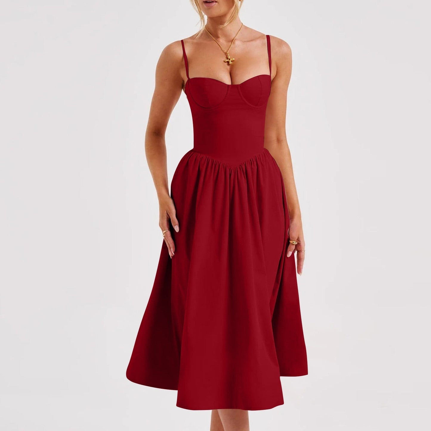 Sophie – French Retro Long Dress Court Style