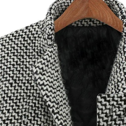 Women's Classic Wool Blend Winter Coat – Elegant Single Button Overcoat for Everyday & Events